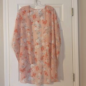 Market & Spruce Chiffon Open Front light weight sheer cardigan